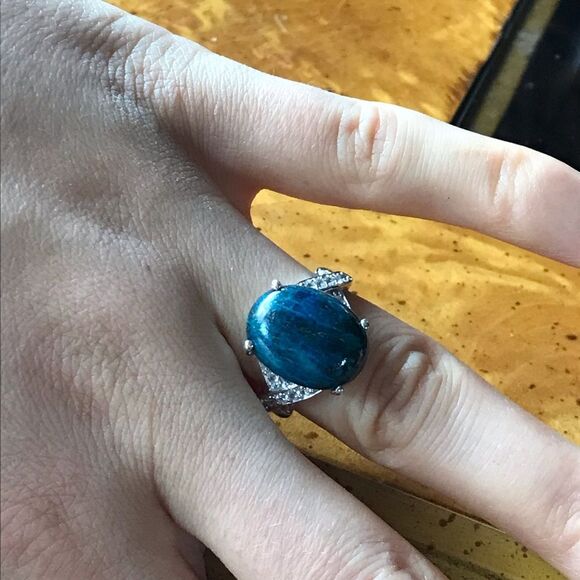 Natural Shadowkite Sterling Silver Ring Size 7 - Picture 3 of 8